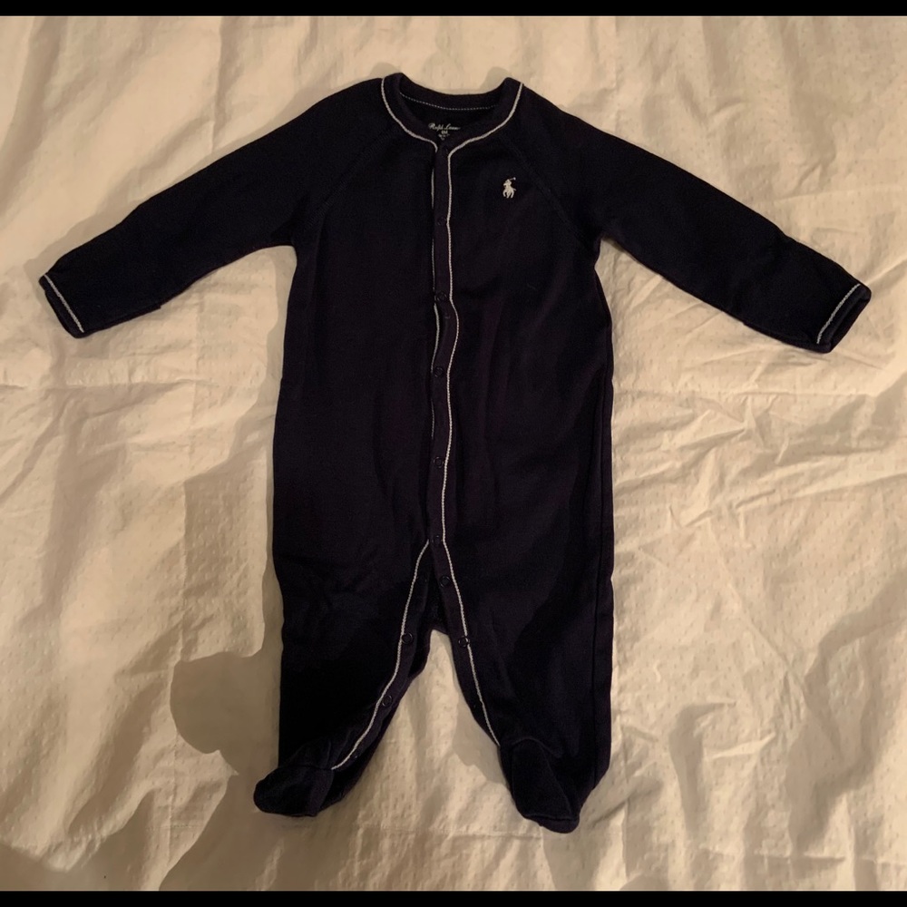 Ralph Lauren one piece sleeper!